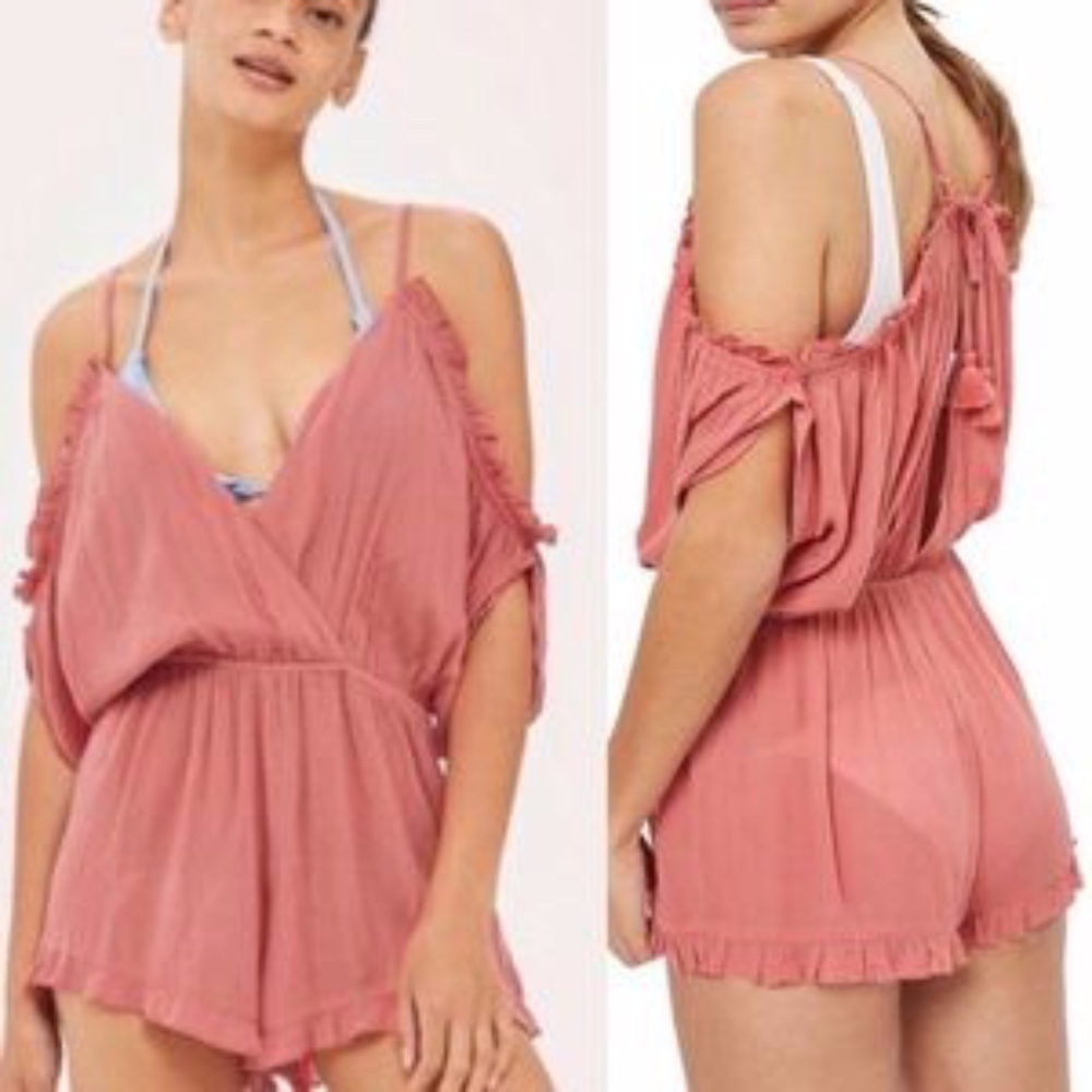 NEW Topshop Gauze Cover-Up Romper